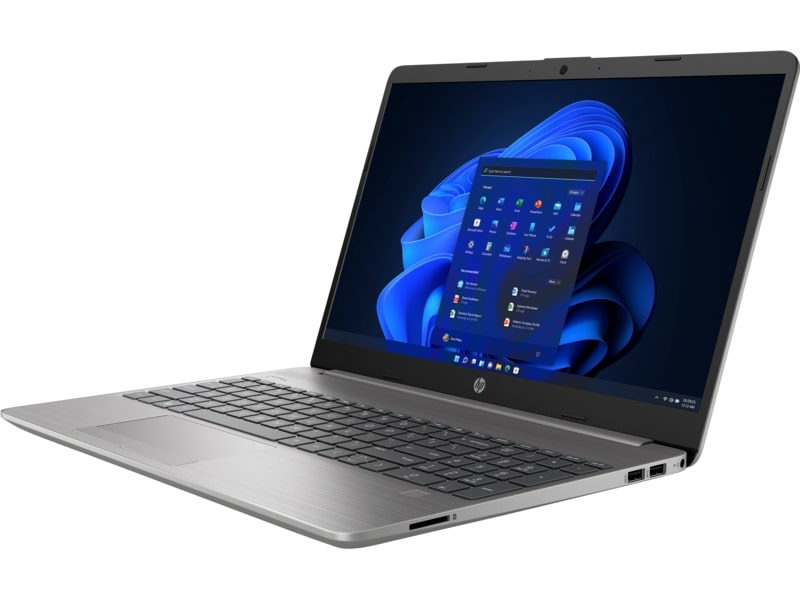 HP 255 G9 Notebook PC – Ryzen 3-5425U / 15.6″ HD / 8GB RAM / 256GB SSD / Win 11 Home / Asteroid Silver (6Q7Y7ES) — side view