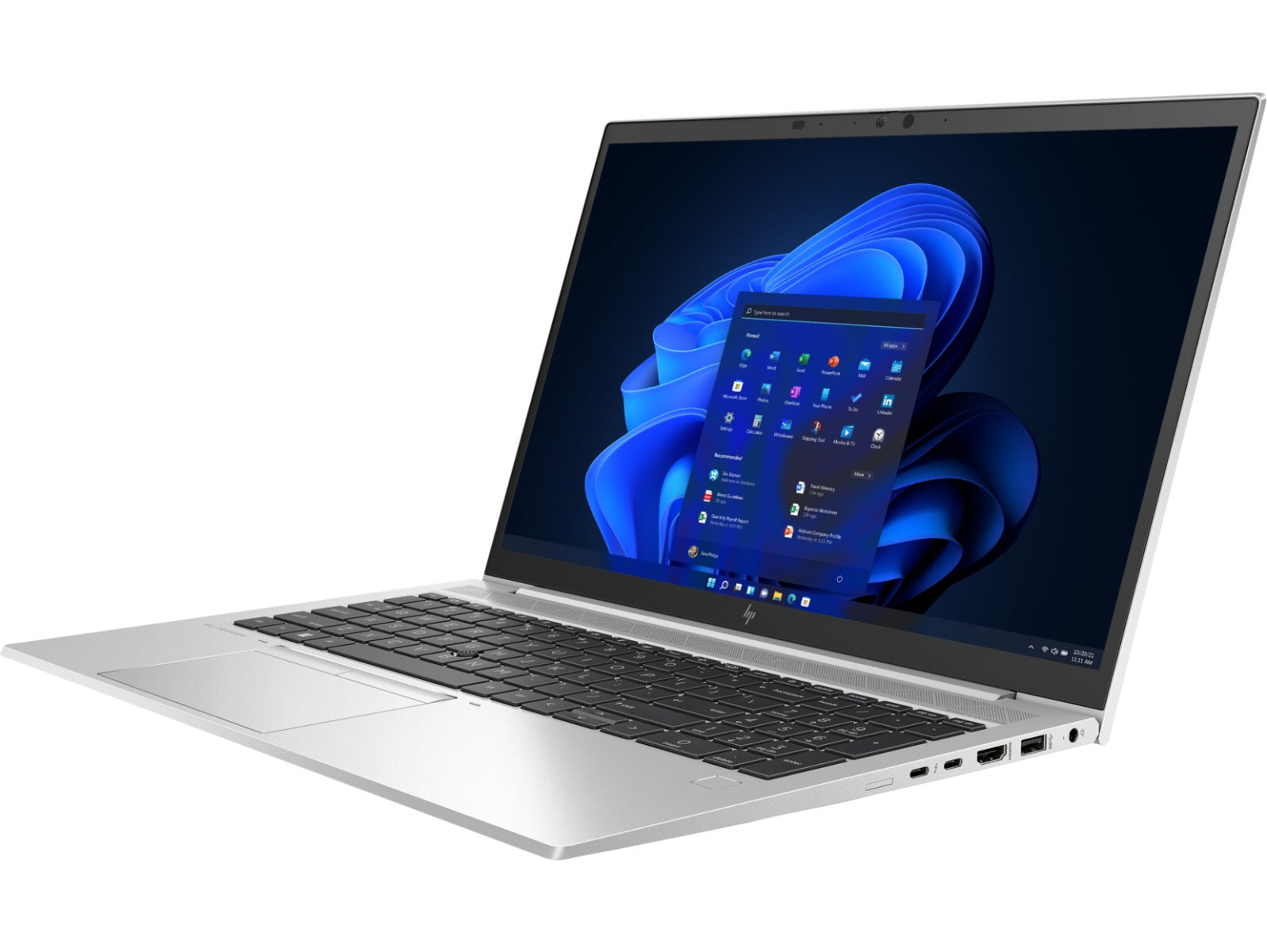 HP EliteBook 850 G8 Notebook PC – Core i7-1165G7 / 15.6″ UHD / 32GB RAM / 1TB SSD / Win 11 Pro (5P6U8EA) — side view