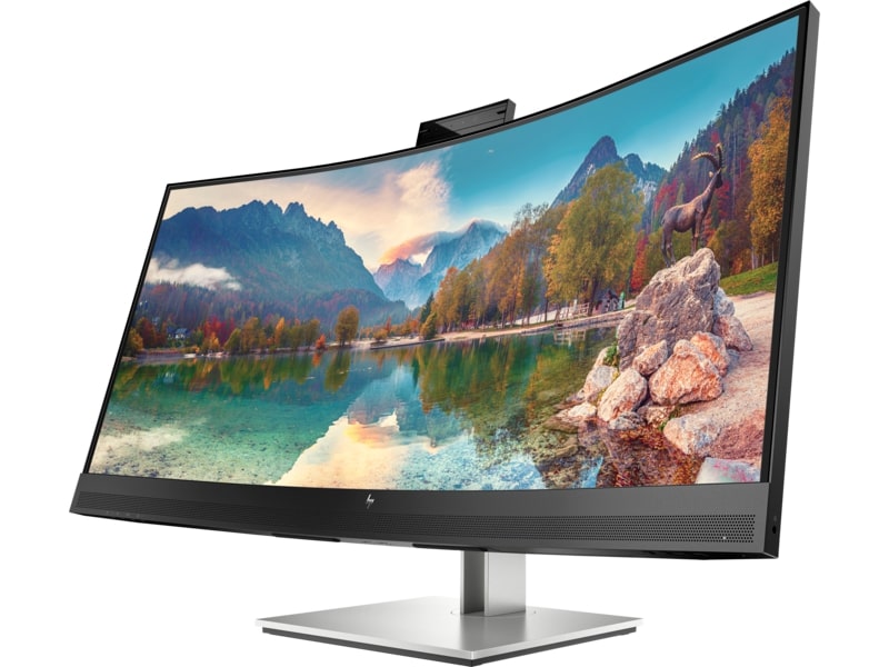 HP E34m G4 34″ WQHD Curved USB-C Conferencing Monitor (40Z26AA) — side view