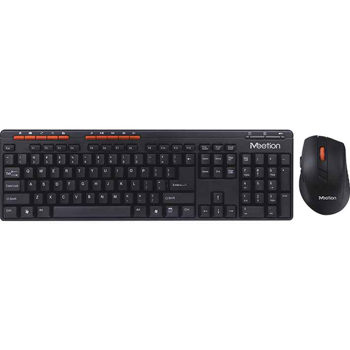 Meetion 2.4G Wireless Mouse And Keyboard Combo – Black (C4100)