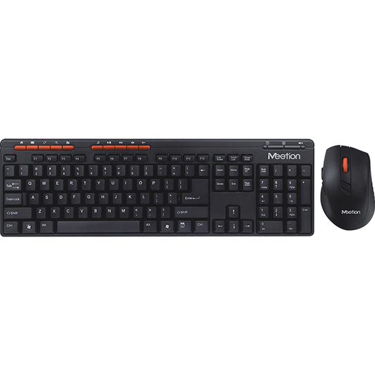 Meetion 2.4G Wireless Mouse And Keyboard Combo – Black (C4100) image 1
