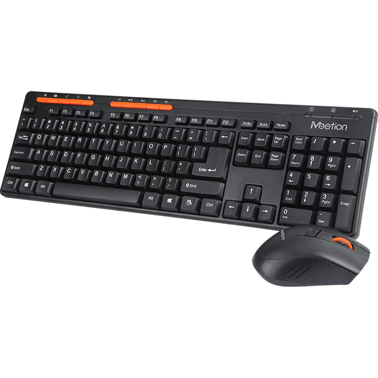 Meetion 2.4G Wireless Mouse And Keyboard Combo – Black (C4100) — detail view