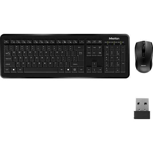 Meetion 2.4G Wireless Mouse And Keyboard Combo – Black (C4120) image 1