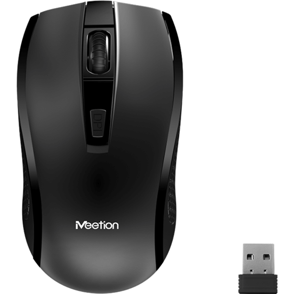 Meetion 2.4G Wireless Mouse And Keyboard Combo – Black (C4120) — side view
