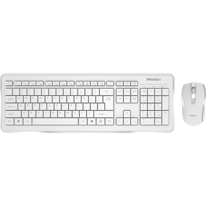 Meetion 2.4G Wireless Mouse And Keyboard Combo – White (C4120W)