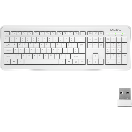 Meetion 2.4G Wireless Mouse And Keyboard Combo – White (C4120W) image 2