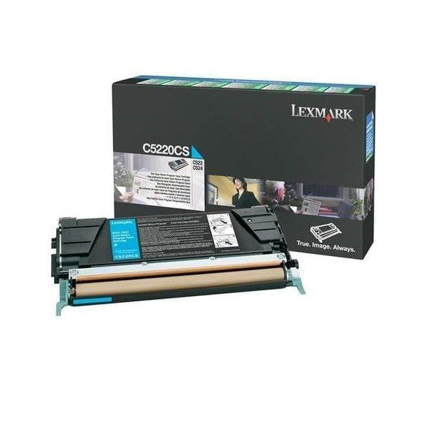 Lexmark C5220CS Return Program Cyan Laser Toner Cartridge image 1