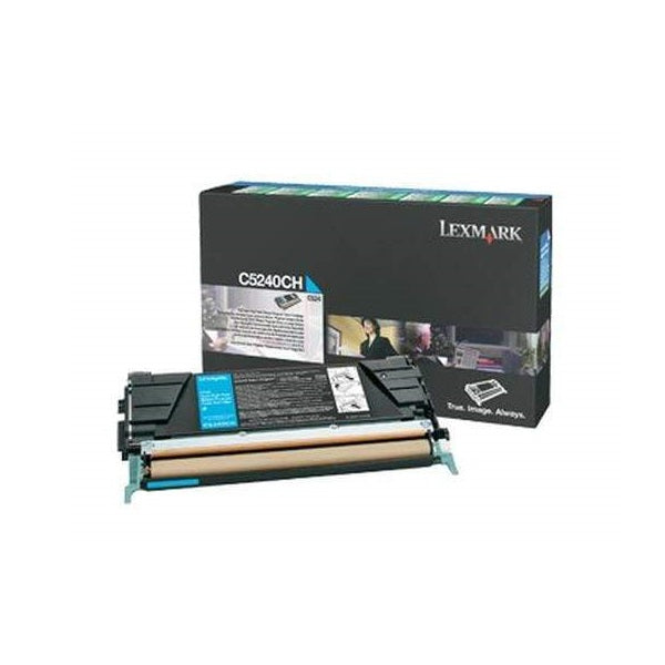 Lexmark C5240CH High Yield Return Program Cyan Laser Toner Cartridge image 1