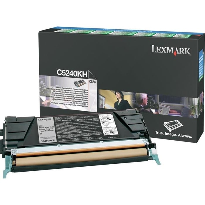 Lexmark C5240KH High Yield Return Program Black Laser Toner Cartridge image 1