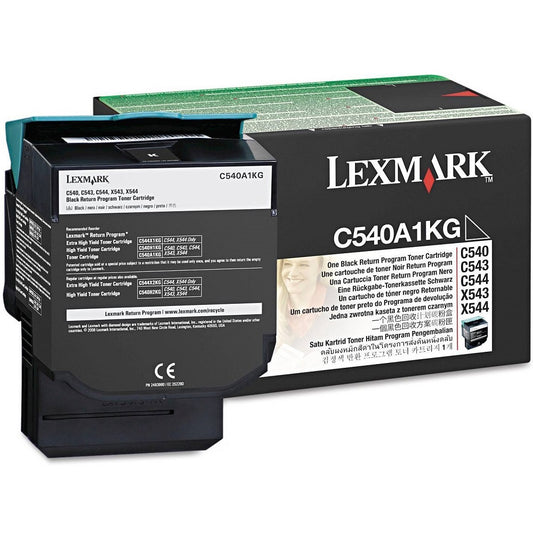 Lexmark C540A1KG Return Program Black Laser Toner Cartridge image 1