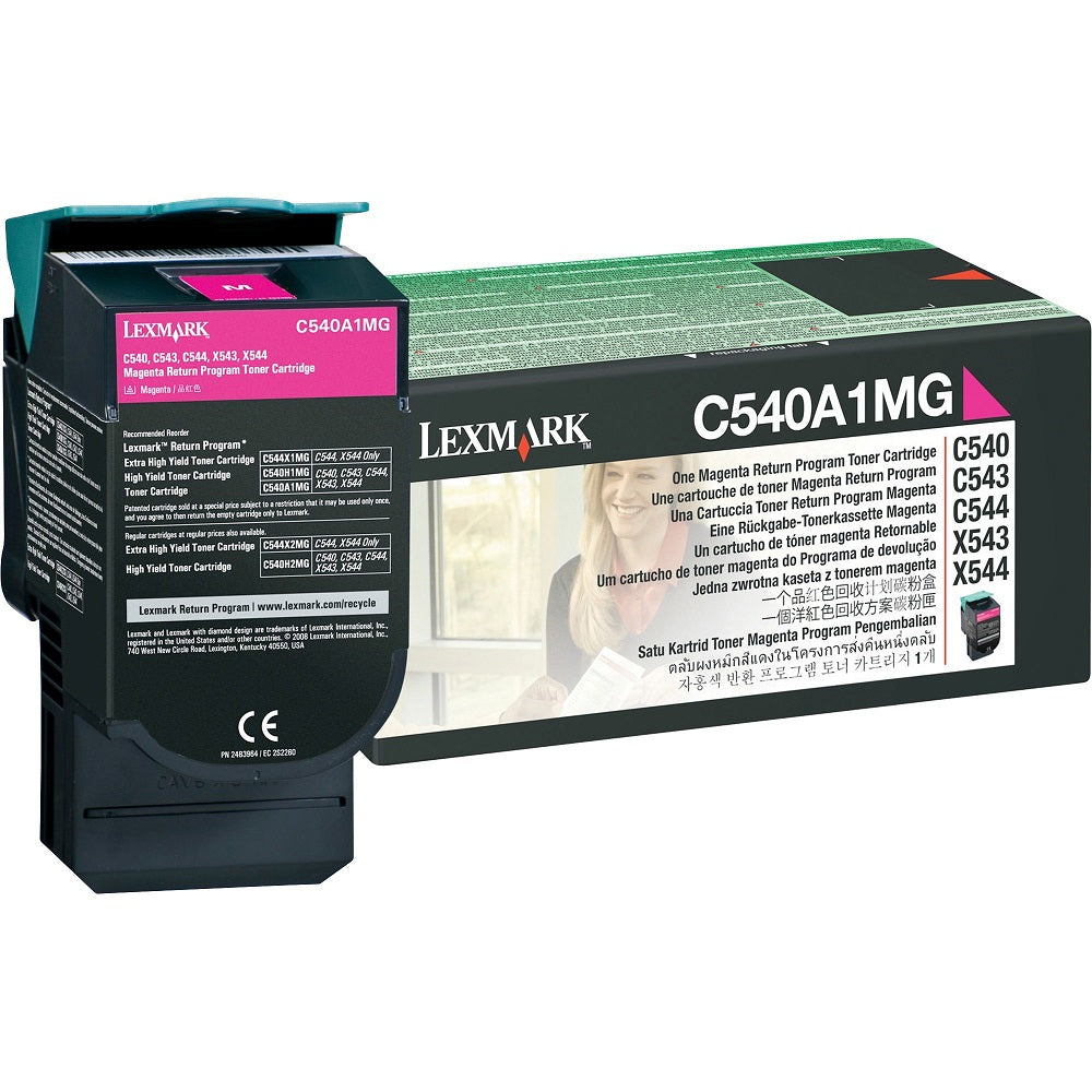 Lexmark C540A1MG Return Program Magenta Laser Toner Cartridge image 1