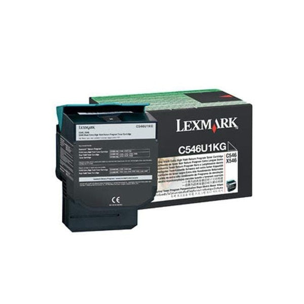Lexmark C546U1KG Extra High Yield Return Program Black Laser Toner Cartridge image 1