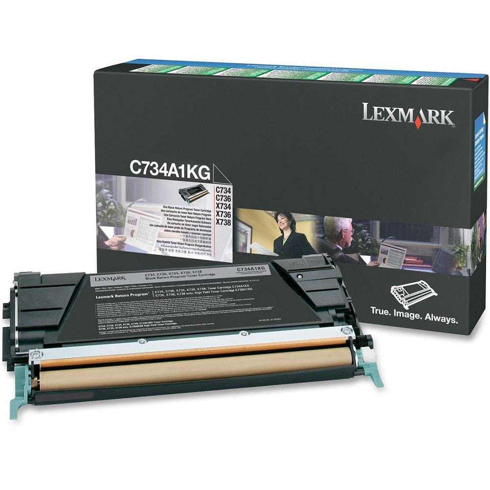 Lexmark C734A1KG Return Program Black Laser Toner Cartridge (C734A1KG) image 1