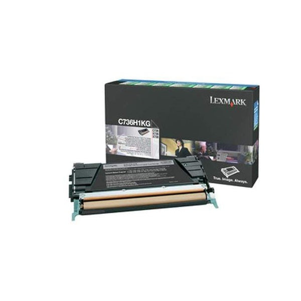Lexmark C736H1KG High Yield Return Program Black Laser Toner Cartridge image 1