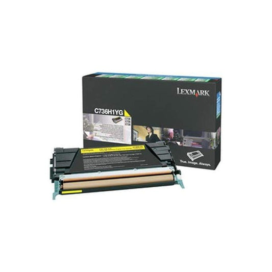 Lexmark C736H1YG High Yield Return Program Yellow Laser Toner Cartridge image 1