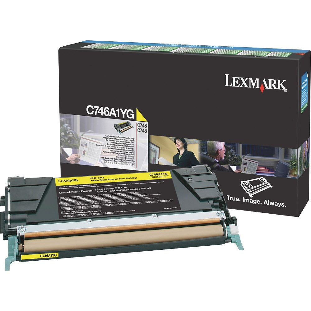 Lexmark C746A1YG Yellow Return Program Laser Toner Cartridge image 1