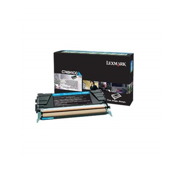 Lexmark C748H1CG Cyan High Yield Return Program Laser Toner Cartridge image 1
