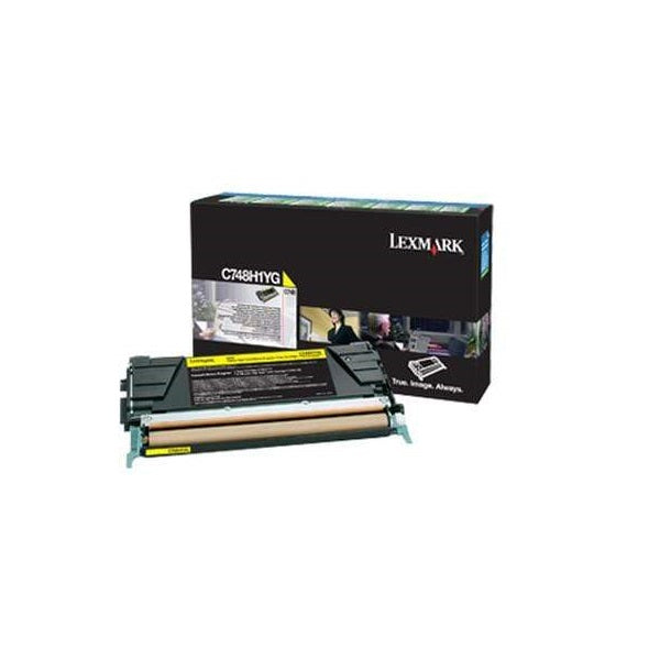 Lexmark C748H1YG Yellow High Yield Return Program Laser Toner Cartridge image 1