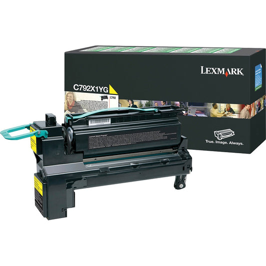 Genuine Lexmark C792X1YG Extra High Yield Return Program Yellow Laser Toner Cartridge image 1