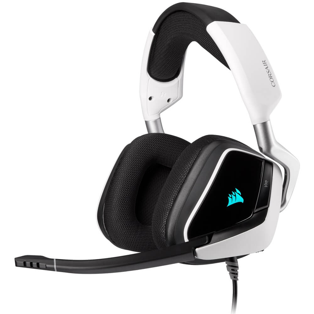 Corsair Void RGB Elite USB Premium Gaming Headset – White image 1