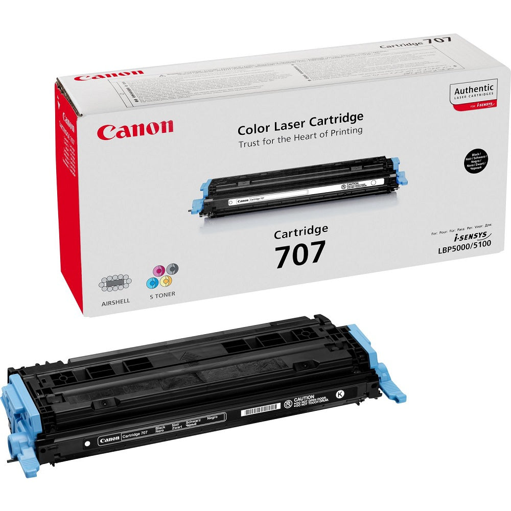 Genuine Canon 707 Black Laser Toner Cartridge (9424A004AA) image 1