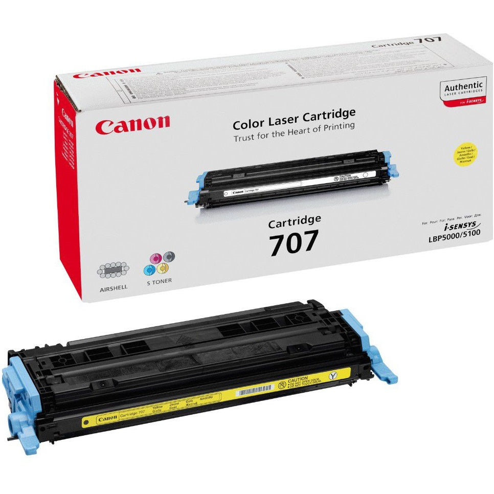 Genuine Canon 707 Yellow Laser Toner Cartridge (9421A004AA) image 1