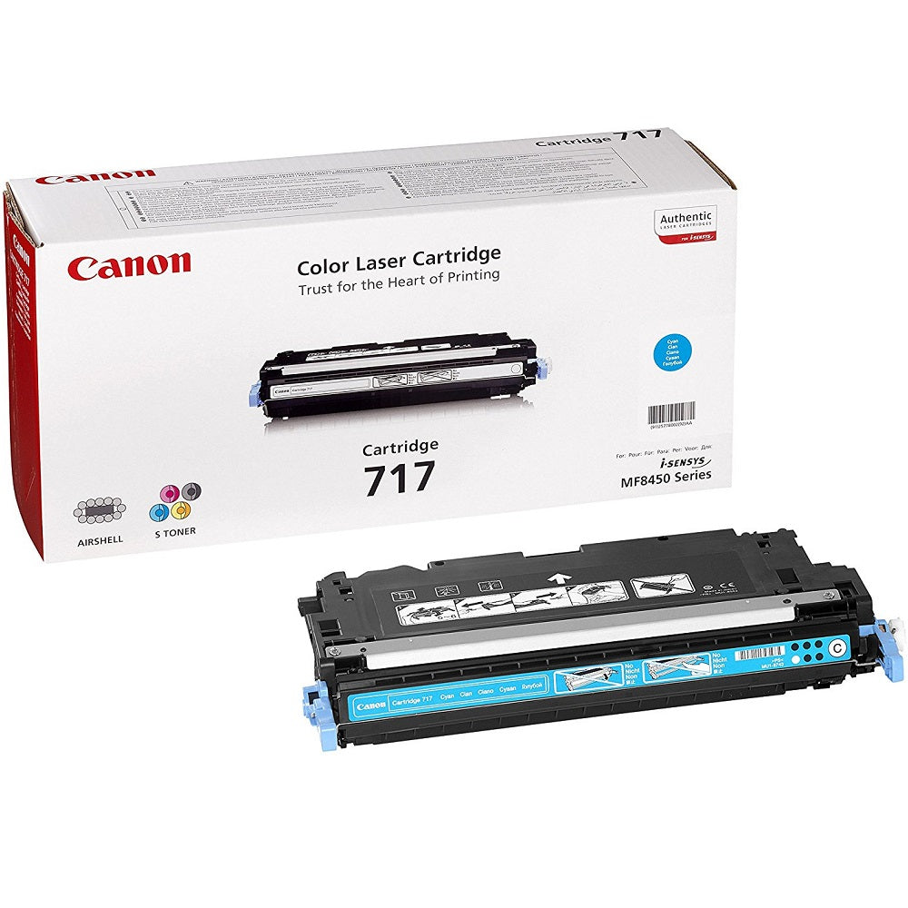 Genuine Canon 717 Cyan Laser Toner Cartridge (2577B002BA) image 1