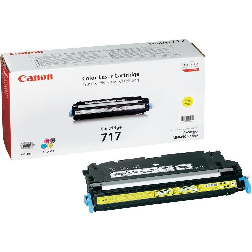 Genuine Canon 717 Yellow Laser Toner Cartridge (2575B002BA) image 1