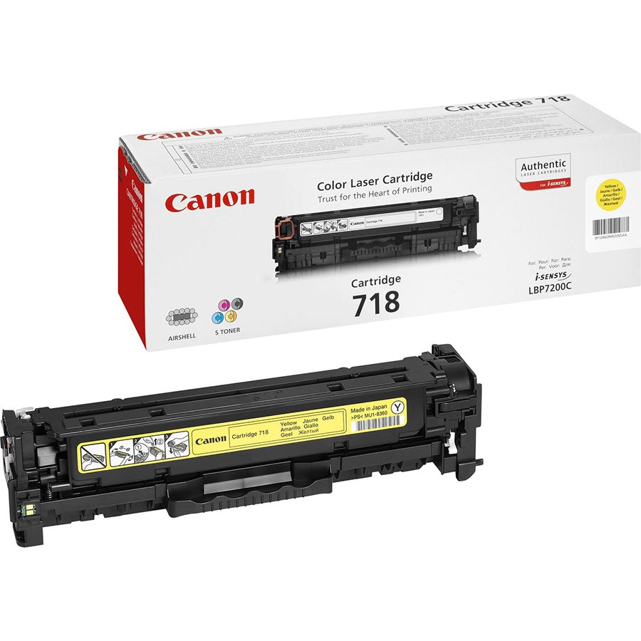 Genuine Canon 718 Yellow Laser Toner Cartridge (2659B002AA) image 1