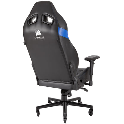 Corsair T2 Road Warrior Gaming Chair – Black/Blue (CF-9010009-WW) — side view