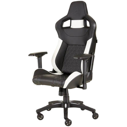Corsair T1 Race 2018 Gaming Chair – Black/White (CF-9010012) — side view