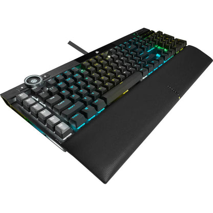 Corsair K100 RGB Mechanical Cherry MX Speed Gaming Keyboard – Black (CH-912A014-NA) — side view