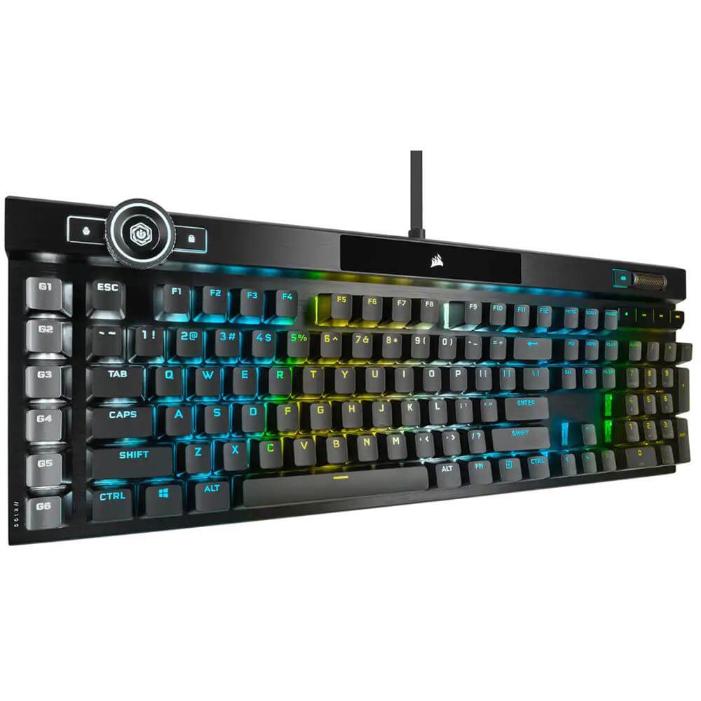 Corsair K100 RGB Mechanical Cherry MX Speed Gaming Keyboard – Black (CH-912A014-NA) image 4