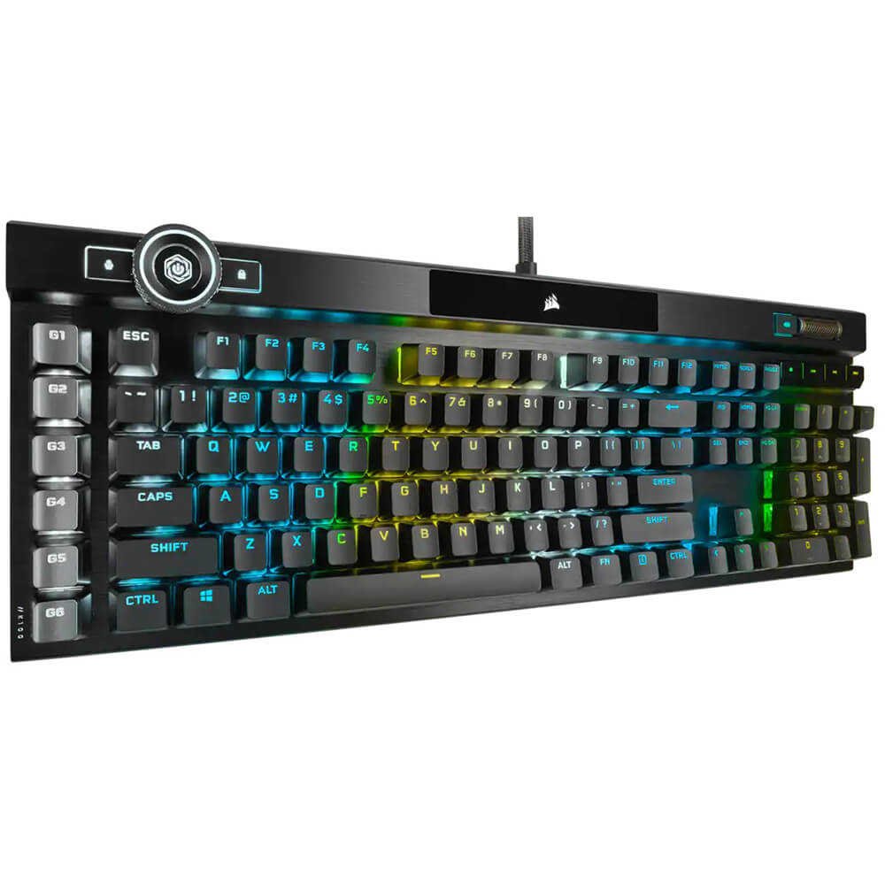 Corsair K100 RGB OPX Optical Mechanical Switch Wired Keyboard – Black (CH-912A01A-NA) image 4