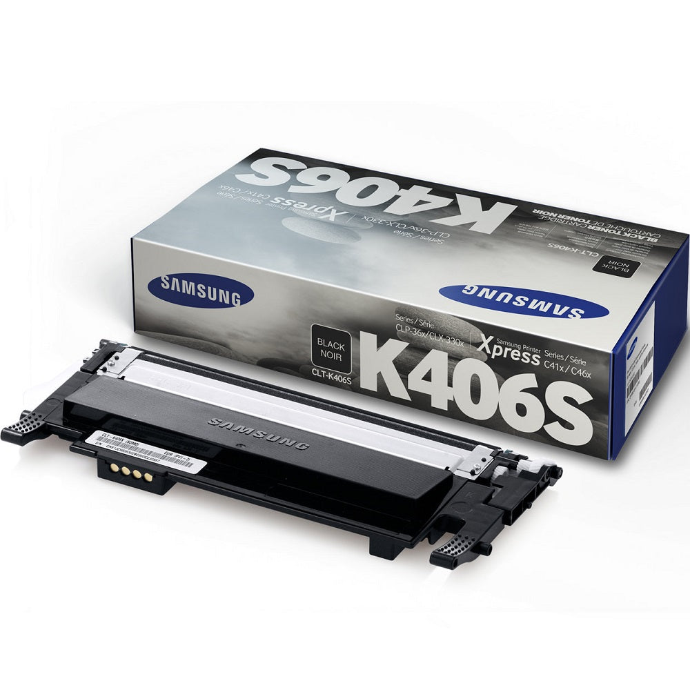 Genuine Samsung CLT-K406S Black Laser Toner Cartridge (SU120A) image 1