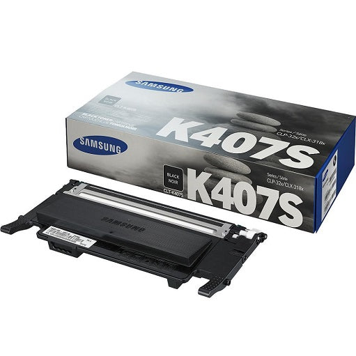 Genuine Samsung CLT-K407S Black Laser Toner Cartridge (SU132A) image 1