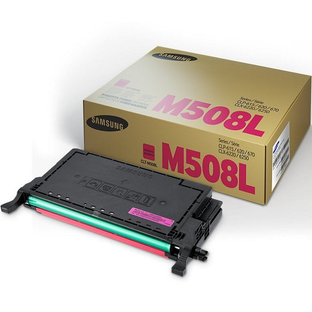 Genuine Samsung CLT-M508L Magenta Laser Toner Cartridge (SU325A) image 1