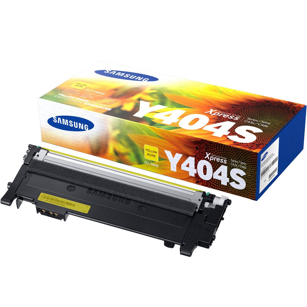 Genuine Samsung CLT-Y404S Yellow Laser Toner Cartridge (SU453A) image 1