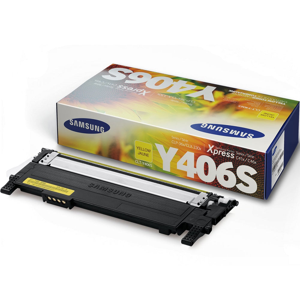 Samsung CLT-Y406S Yellow Laser Toner Cartridge (SU464A) image 1