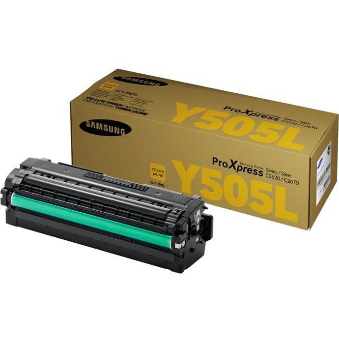 Genuine Samsung CLT-Y505L Yellow Toner Cartridge (SU513A) image 1