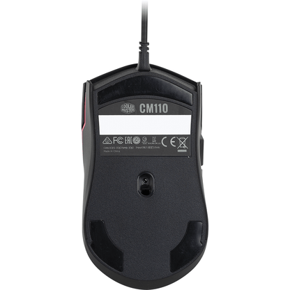 Cooler Master CoolerMaster CM110 Ambidextrous RGB Optical Gaming Mouse (CM-110-KKWO1) — rear view