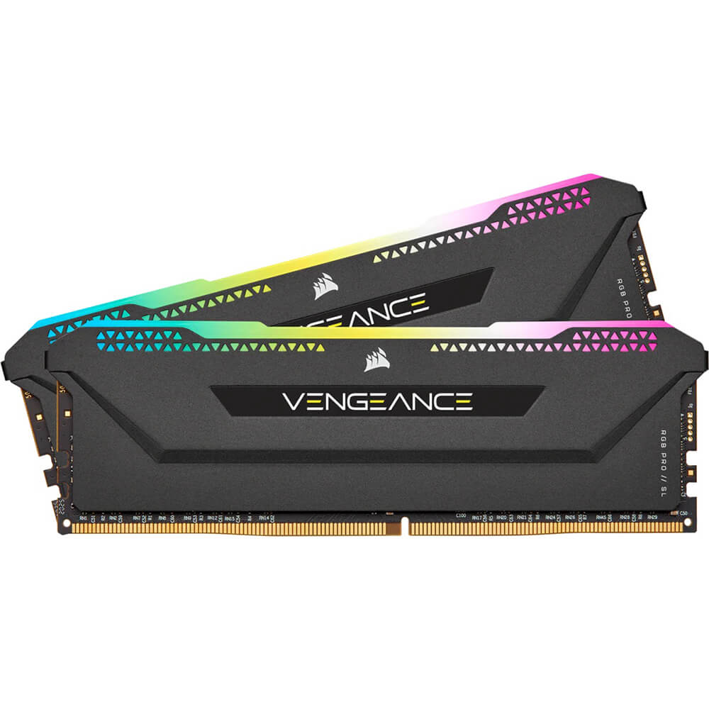 Corsair Vengeance RGB PRO SL 32GB DDR4 DRAM 3600MHz Memory Kit – Black (CMH32GX4M2D3600C18) image 1