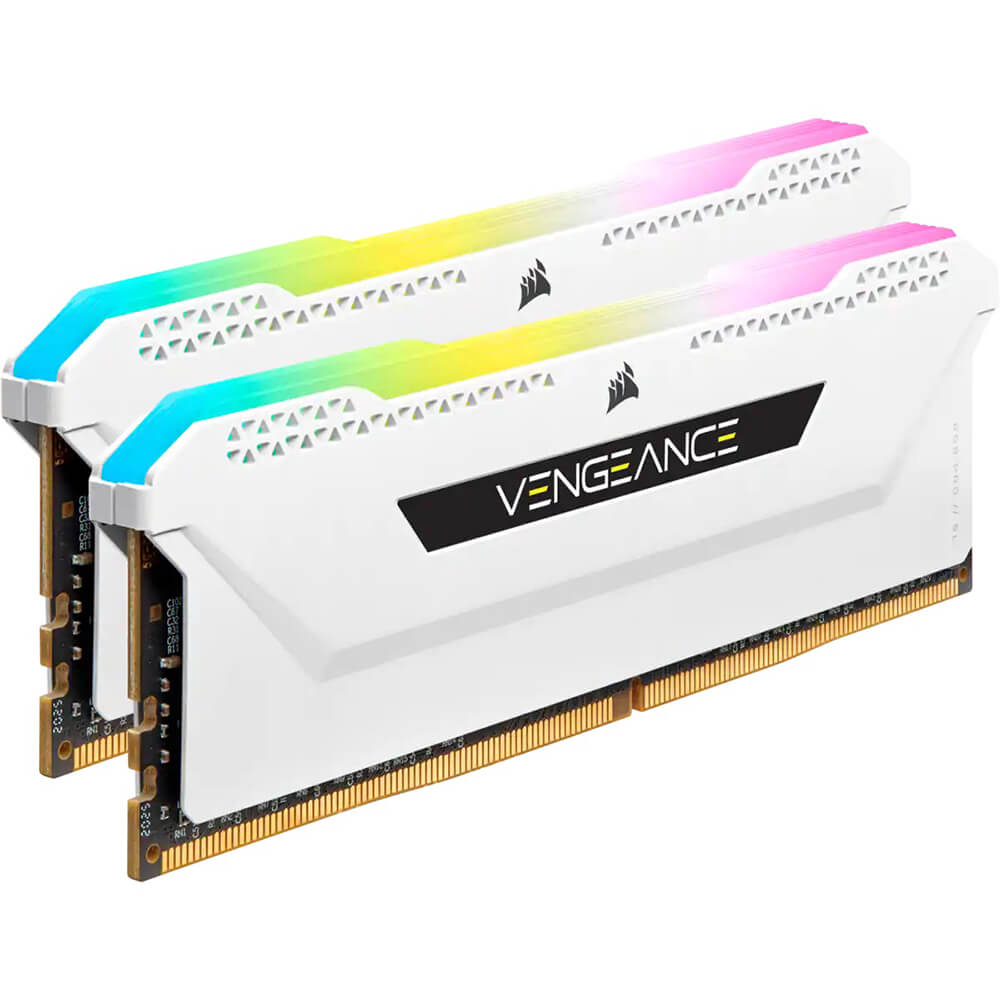 Corsair Vengeance RGB PRO SL 32GB DDR4 DRAM 3600MHz Memory Kit – White (CMH32GX4M2D3600C18W) image 2
