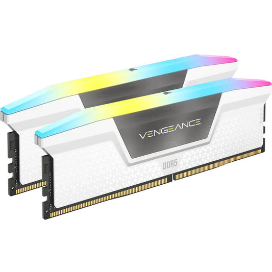 Corsair Vengeance RGB 32GB DRAM 5200MHz C40 Memory Kit – White (CMH32GX5M2B5200C40W) image 1