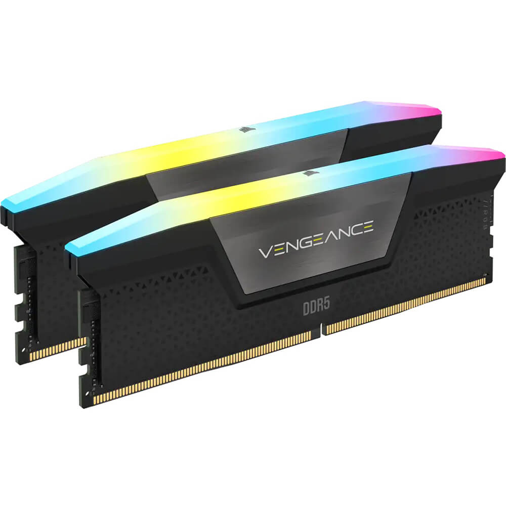 Corsair Vengeance RGB 32GB DRAM 5600MHz C36 Memory Kit – Black (CMH32GX5M2B5600C36) image 1