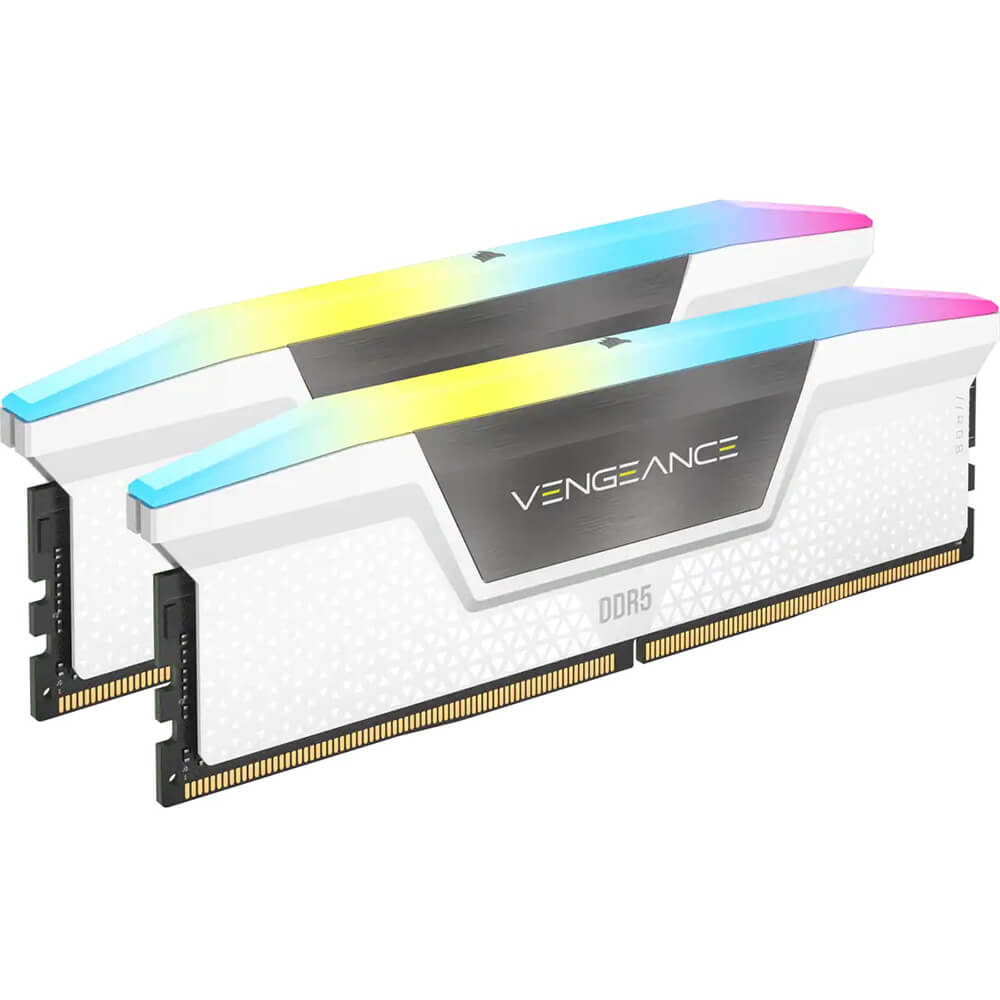 Corsair Vengeance RGB 32GB DRAM 5600MHz C36 Memory Kit – White (CMH32GX5M2B5600C36W) image 1