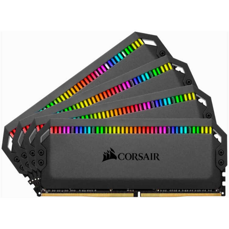 Corsair Dominator Platinum RGB 32GB DDR4 3200MHz AMD Ryzen Desktop Memory Kit (4 x 8GB) – Black image 1
