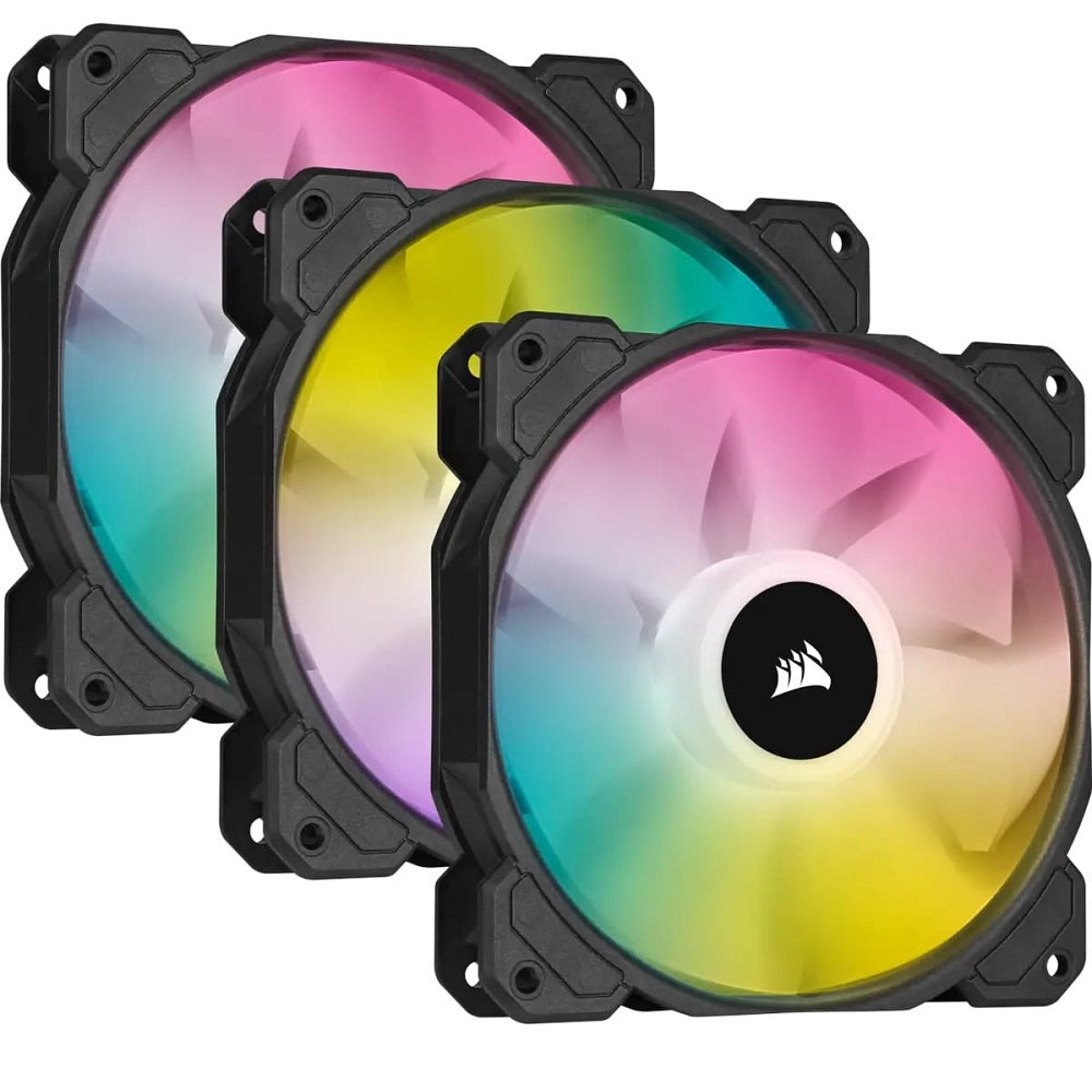 Corsair iCUE SP120 RGB ELITE Performance Triple Pack with Lighting Node CORE 120mm PWM Fan (CO-9050109-WW) image 3