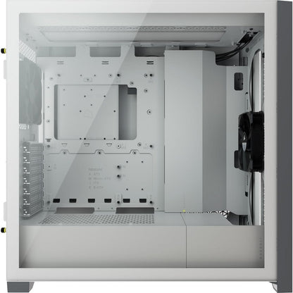 Corsair 5000D Airflow Tempered Glass Mid-Tower ATX White PC Case (CC-9011211-WW) — rear view