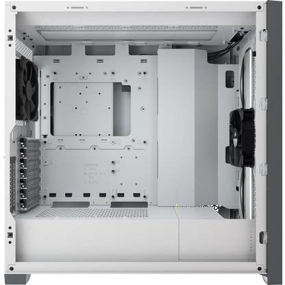 Corsair 5000D Airflow Tempered Glass Mid-Tower ATX White PC Case (CC-9011211-WW) — side view